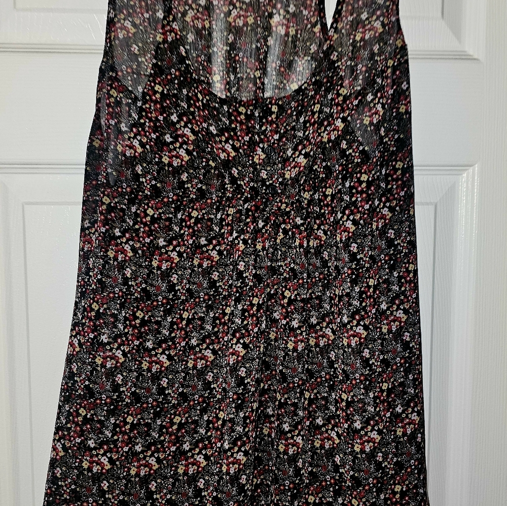 Fire Los Angeles XL Sheer Womens Floral Sheer Tank Top